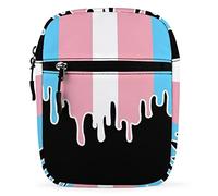 Trans Pride Color Melting Flag LGBT Crossbody Bag Small Sling Backpack Travel Purse Messenger Shoulder Handbag Tote
