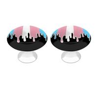 Trans Pride Color Melting Flag LGBT Cute Drawer Handle 2 Pack Kitchen Cabinet Pulls Cabinet Knobs Door Handles
