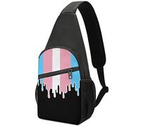 Trans Pride Color Melting Flag LGBT Printed Crossbody Bag Sling Purse Chest Bag Travel Backpack Sports for Women Men
