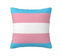 Trans Pride Flag Decorative Pillow Cushion Cover Soft Pillow Case For Sofa Bedroom Living Room Couch