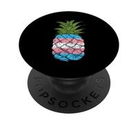 Trans Pride Pineapple Transgender Pride Flag Pineapple PopSockets Adhesive PopGrip