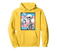 Trans Pride Skeleton Coffee Transgender Identity Empowerment Pullover Hoodie