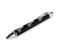 Trans Proud Cat Novelty Ballpoint Pen Printed Retractable Black Round Barrel Fine Point Pens 0.5mm 1/2/4 Pcs