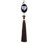Trans Proud Rose Automotive Interior Mirrors Hanging Crystal Pendant Lucky Charm Car Rearview Ornament Ellipse