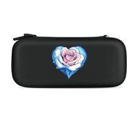 Trans Proud Rose Carrying Case Compatible with Switch Hard Travel Storage Bag with 15 Game Card Slots