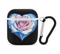 Trans Proud Rose Compatible with Airpod 1/2 Case PC Scratch-Resistant Drop-Proof Protective Cover with Keychain White-style-20