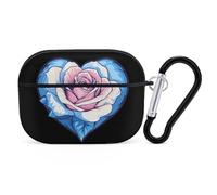 Trans Proud Rose Compatible with Airpod Pro Case PC Scratch-Resistant Drop-Proof Protective Cover with Keychain Black-style
