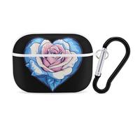 Trans Proud Rose Compatible with Airpod Pro Case PC Scratch-Resistant Drop-Proof Protective Cover with Keychain White-style