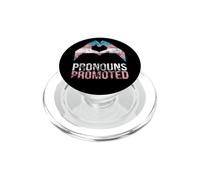 Trans Quote Pronouns Promoted Transgender Flag PopSockets PopGrip for MagSafe