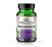 Trans-Resveratrol 500 mg | 90 Vegan Capsules | High Strength | 98% Purity | Naturally Fermented | with Piperine | Lab Tested | Premium Quality