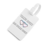 Trans Right are Human Right Luggage Tag for Suitcase Bag Identifiers Name Card Holder Travel Accessories
