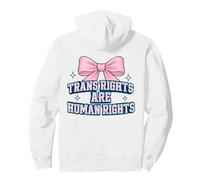 Trans Rights Are Human Preppy Coquette Bow Design Pullover Hoodie