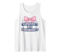 Trans Rights are Human Preppy Coquette Bow Design Tank Top
