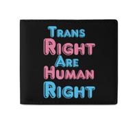 Trans Rights are Human Rights Bifold Leather Wallet for Women