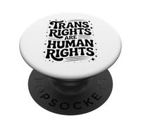 Trans Rights Are Human Rights - Bold Hand-Drawn Typography PopSockets Adhesive PopGrip