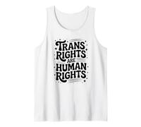 Trans Rights are Human Rights - Bold Hand-Drawn Typography Tank Top