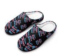 Trans Rights Are Human Rights Cotton Slippers for Women Indoor Outdoor Slipper Slip-On Memory Foam Home Shoes