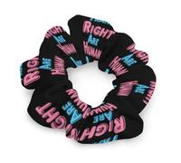 Trans Rights Are Human Rights Cute Satin Scrunchies for Women Soft Thick Hair Bands Scrunchies Elastic Ponytail Holders