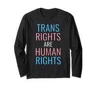 Trans Rights are Human Rights LGBTQ+ Activist Trans Flag Long Sleeve T-Shirt