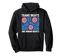 Trans Rights Are Human Rights Matisse Floral Transgender Pullover Hoodie