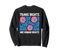 Trans Rights Are Human Rights Matisse Floral Transgender Sweatshirt