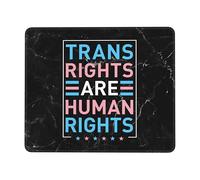 Trans Rights Are Human Rights Mouse Pads Portable Mousepads Non-Slip Mouse Mat For Computer Pc Office 25X30Cm