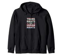 Trans Rights Are Human Rights Pride Zip Hoodie
