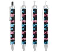 Trans Rights Are Human Rights Retractable Ballpoint Pens 0.5mm Fine Black Ink Smooth Writing Rollerball Pen Office Gift