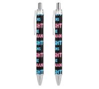 Trans Rights Are Human Rights Retractable Ballpoint Pens 0.5mm Fine Black Ink Smooth Writing Rollerball Pen Office Gift