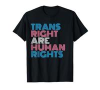 Trans Rights Are Human Rights Transgender LGBTQ Pride Retro T-Shirt