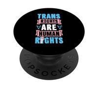 Trans Rights Are Human Rights - Transgender Pride Flag Ally PopSockets Swappable PopGrip