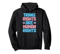 Trans Rights Are Human Rights Transgender Pride Flag LGBTQ Pullover Hoodie