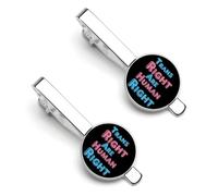 Trans Rights Are Human Rights Trendy Tie Clips for Men Silver Tie Bar Pin Jewelry for Wedding Anniversary Birthday