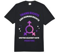 Trans Rights are Human Rights United Against Hate Pride Time Comfort Colors Adult Heavyweight T-Shirt