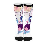 Trans Rights Cat Mens Crew Socks Novelty Over The Calf Tube Athletic Sock