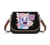 Trans Rights Cat Women's Crossbody Bag Shoulder Messenger Handbag PU Leather Purse