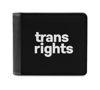 Trans Rights Fashion Trifold Wallet Classic Lightweight Credit Card Leather Wallets for Men