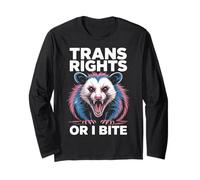 Trans Rights LGBTQ Pride Month Trans Opossum Transgender Long Sleeve T-Shirt