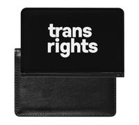 Trans Rights Passport Holder Cover Wallet with ID Card Slot Slim Travel RFID Blocking Case Protector Essentials for Women Men