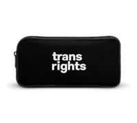 Trans Rights Pencil Case Pen Holders Stationery Bag College Office Large Capacity Pouch for Men Women