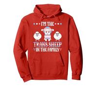 Trans Sheep In The Family LGBT Pride Transgender Pullover Hoodie, Adult Unisex, Red, X-Large