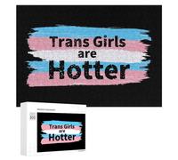 Trans Transgender Are Hotter Puzzles Customized Challenging Gifts for Adults 300/500/1000 Piece