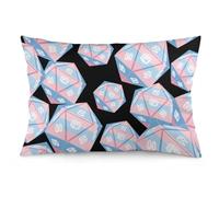 Trans Transgender Flag Dice Cushion Covers Print Pillowcase Throw Pillow Cover Case for Sofa Bed Chair Decor 20"x30"