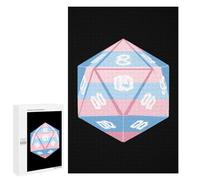 Trans Transgender Flag Dice Jigsaw Puzzle for Adults Wooden Puzzles Home Decor And Gifts 1000 PCS