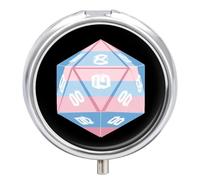 Trans Transgender Flag Dice Pill Case Travel Medicine Organizer Box