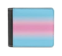 Trans Transgender Flag Funny Men's Wallets with ID Credit Card Holder Slim Front Pockets Bifold Wallet