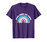 Trans Women are Women Transgender & Queer Ally Retro T-Shirt, Men, Purple, Medium