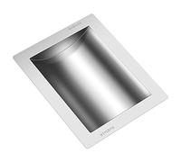 Transaction Tray,Ticketing Windows.Drop-in Deal Tray 304 Stainless Steel Cash Register Tray 16" Length x 10" Width x 1.6" Cash Window Embedded Trading Trayr Suitable for Service Station Ticket Windows