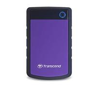 Transcend 1 TB Rugged Portable Hard Drive - Shock Resistant USB 3.1 Gen 1 StoreJet Purple - TS1TSJ25H3P