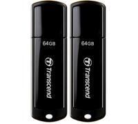 Transcend 128GB JetFlash 700 USB 3.1 Gen 1 Flash Drive USB Stick Black -TS128GJF700 (Pack of 2)
